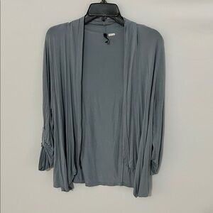 New Directions Light Gray Blue Knit Top